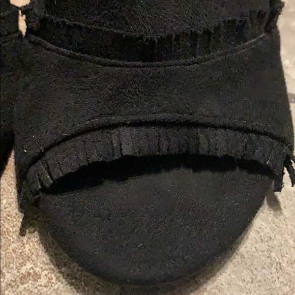 Black Open Toe 3” Heel Sandals - Picture 9 of 16